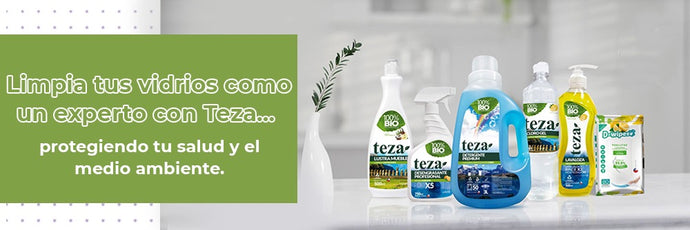 Limpia tus vidrios como un experto con Teza… protegiendo tu salud y el medio ambiente.