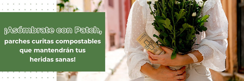 ¡Asómbrate con Patch, parches curitas compostables que mantendrán tus heridas sanas!
