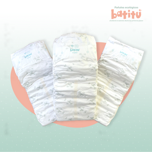 Caja de Pañales Ecologicos Premium Biodegradables de Bambú Talla S (120un) - Batitu